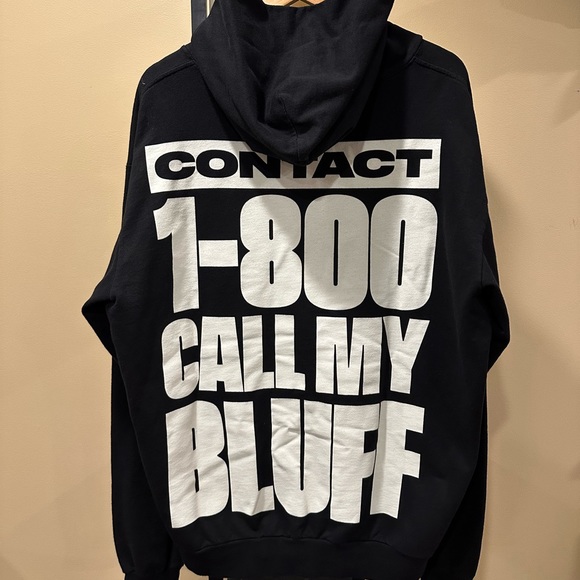 Pusha T 1-800 Call My Bluff Its Almost Dry Black Hoodie - Picture 1 of 10